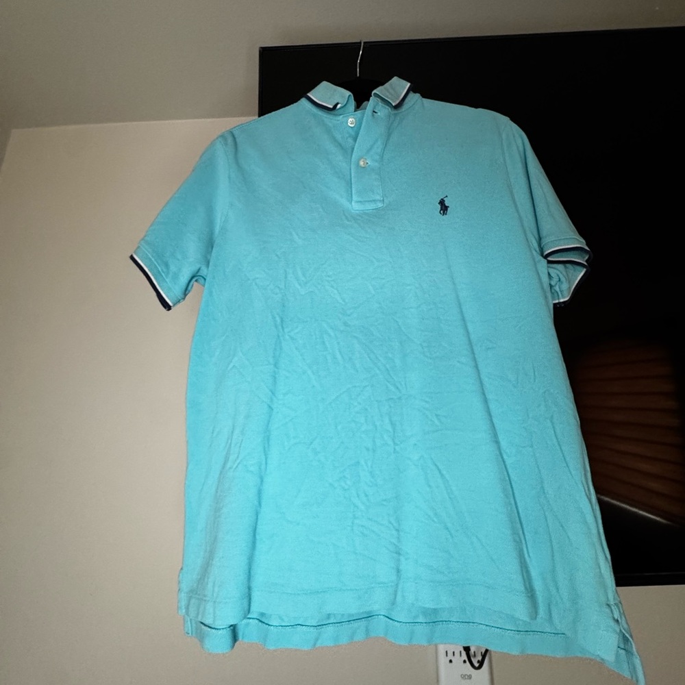 Polo by Ralph Lauren Men's Light Blue Polo Shirt